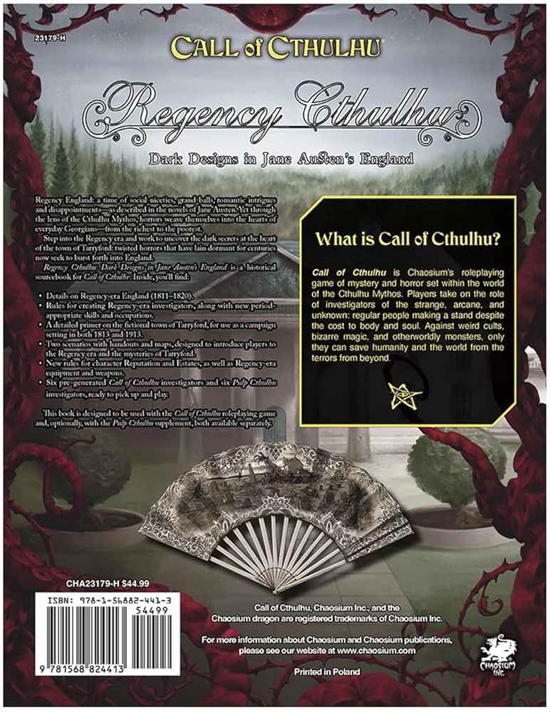 Call of Cthulhu Role Playing Game : Regency Cthulhu - Dark Designs in Jane Austen's England Hardcover